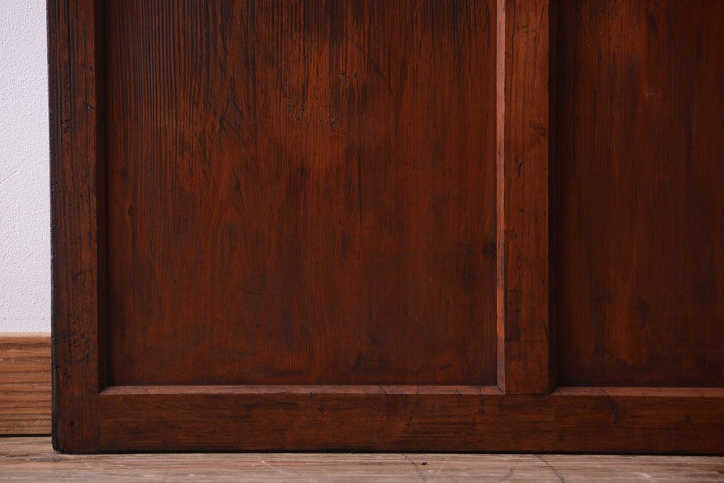 昭和レトロ　店舗におすすめ!背が高いアンティークガラス戸2枚セット