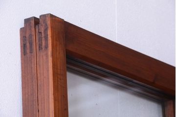 昭和レトロ　店舗におすすめ!背が高いアンティークガラス戸2枚セット