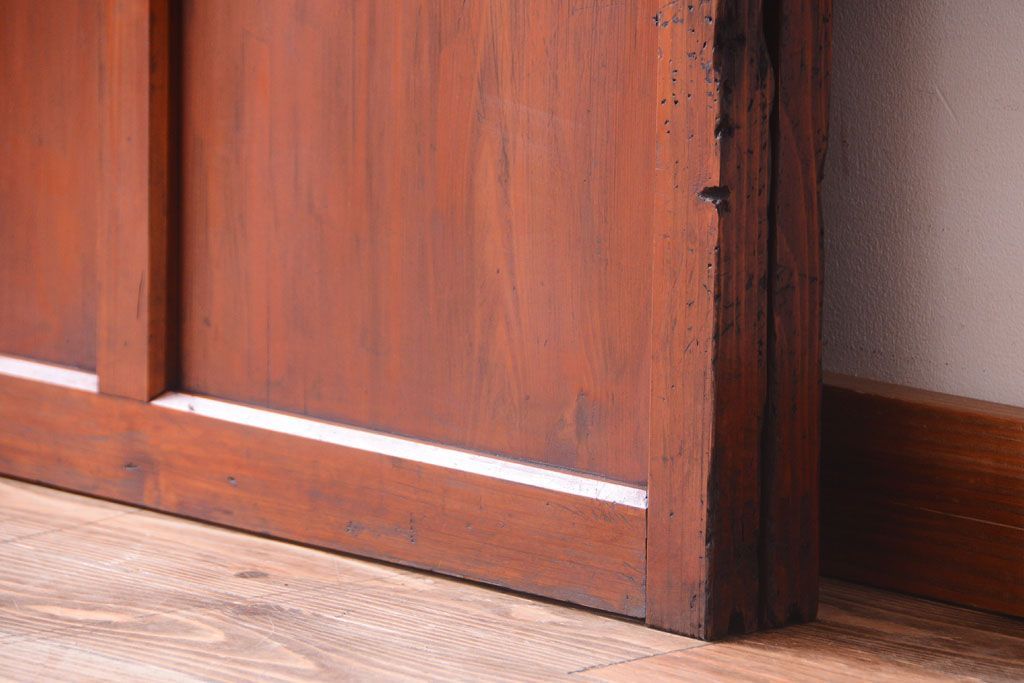 昭和レトロ　店舗におすすめ!背が高いアンティークガラス戸2枚セット