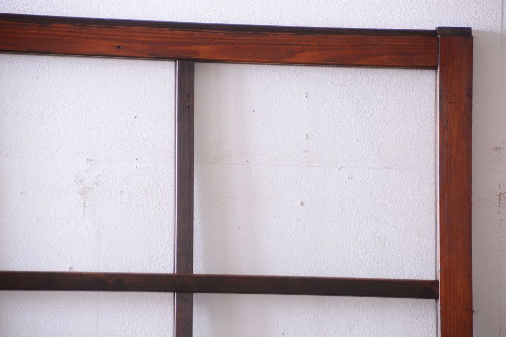 昭和レトロ　店舗におすすめ!背が高いアンティークガラス戸2枚セット