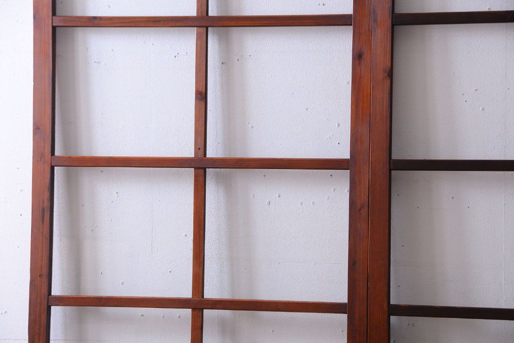 昭和レトロ　店舗におすすめ!背が高いアンティークガラス戸2枚セット