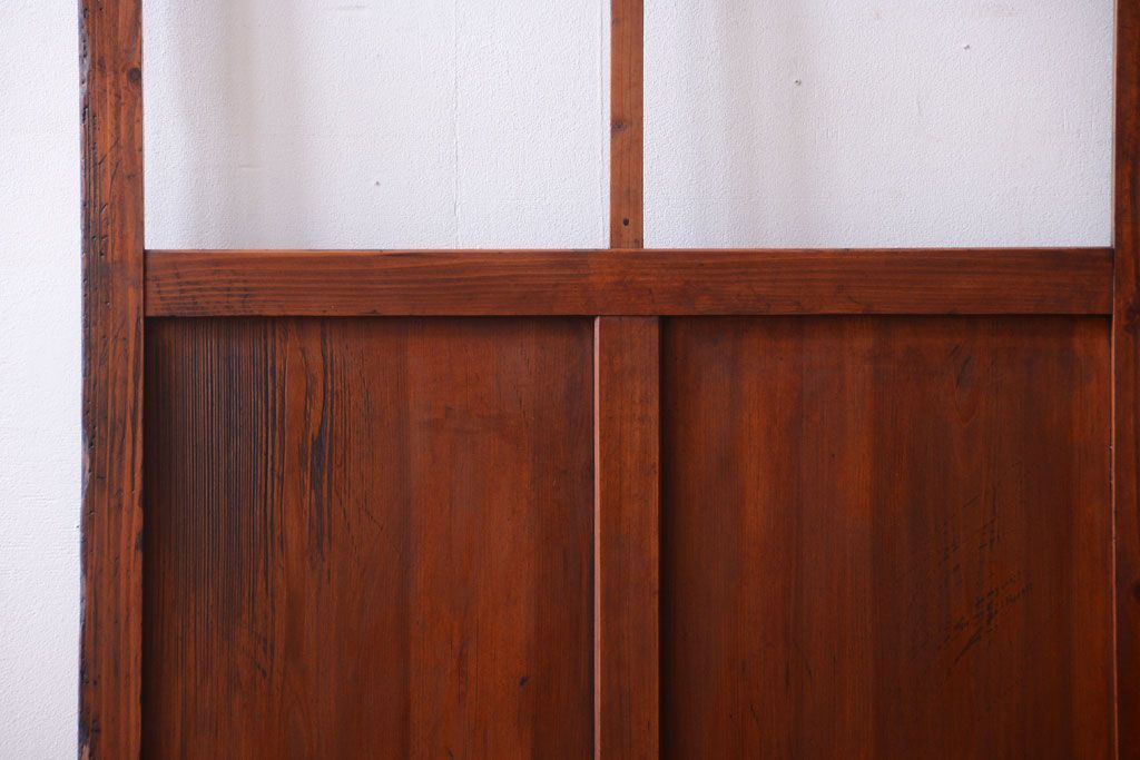 昭和レトロ　店舗におすすめ!背が高いアンティークガラス戸2枚セット