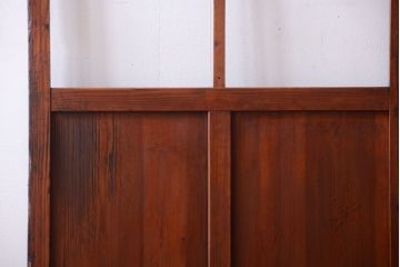 昭和レトロ　店舗におすすめ!背が高いアンティークガラス戸2枚セット