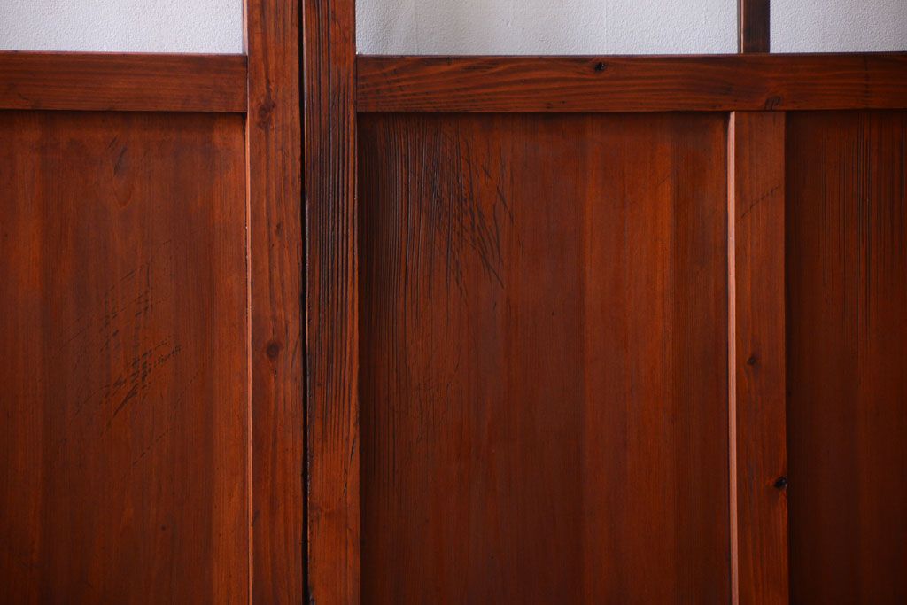 昭和レトロ　店舗におすすめ!背が高いアンティークガラス戸2枚セット