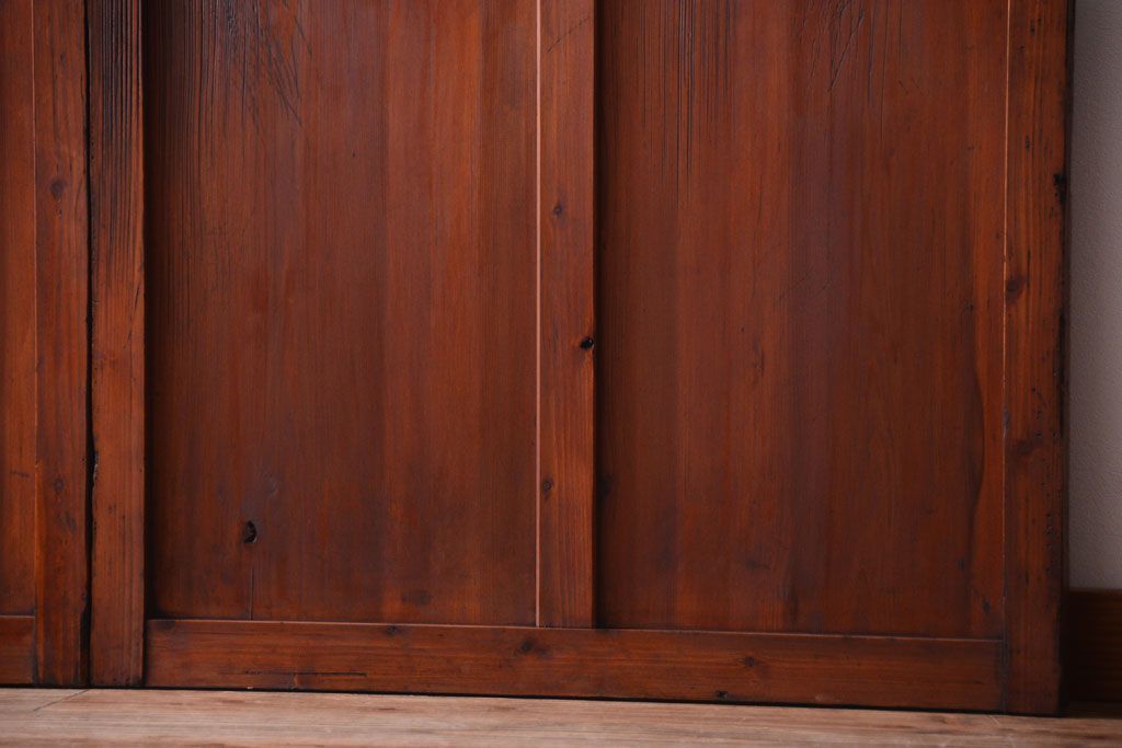 昭和レトロ　店舗におすすめ!背が高いアンティークガラス戸2枚セット