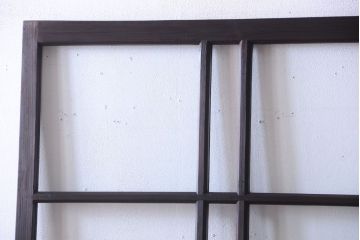 和製アンティーク　ダイヤガラス入り!古い木のガラス戸2枚セット