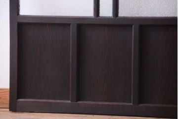 和製アンティーク　ダイヤガラス入り!古い木のガラス戸2枚セット