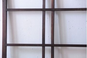 和製アンティーク　ダイヤガラス入り!古い木のガラス戸2枚セット