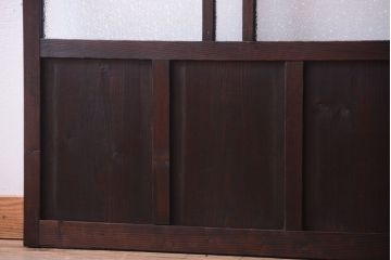 和製アンティーク　ダイヤガラス入り!古い木のガラス戸2枚セット