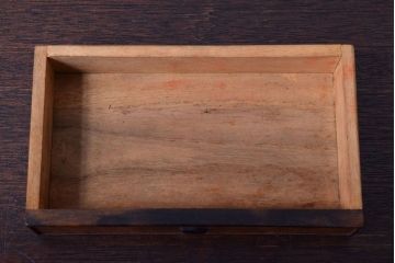 レトロ家具　昭和レトロ　黒柿材とタモ玉杢材!小物入れ(小箱)