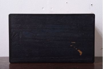 レトロ家具　昭和レトロ　黒柿材とタモ玉杢材!小物入れ(小箱)