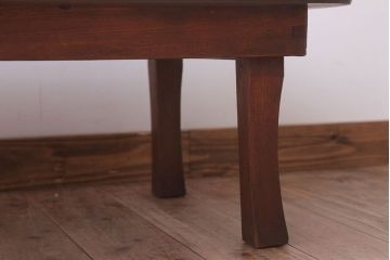 アンティーク家具　アンティーク　古い木のシンプルなちゃぶ台(センターテーブル)(3)