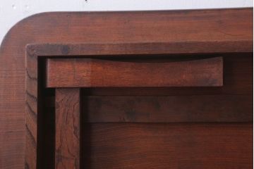 アンティーク家具　アンティーク　古い木のシンプルなちゃぶ台(センターテーブル)(3)