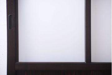 古民具・骨董 明治〜大正期　すりガラス帯の引き戸(ガラス帯戸)