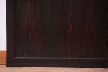 古民具・骨董 明治〜大正期　すりガラス帯の引き戸(ガラス帯戸)