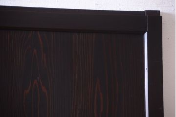 古民具・骨董 明治〜大正期　すりガラス帯の引き戸(ガラス帯戸)