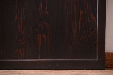 古民具・骨董 明治〜大正期　すりガラス帯の引き戸(ガラス帯戸)