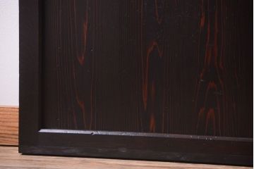 古民具・骨董 明治〜大正期　すりガラス帯の引き戸(ガラス帯戸)