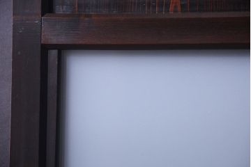 古民具・骨董 明治〜大正期　すりガラス帯の引き戸3枚セット(ガラス帯戸)
