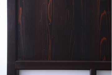 古民具・骨董 明治〜大正期　すりガラス帯の引き戸3枚セット(ガラス帯戸)