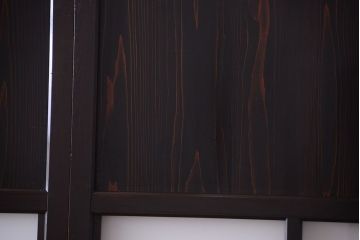 古民具・骨董 明治〜大正期　すりガラス帯の引き戸3枚セット(ガラス帯戸)