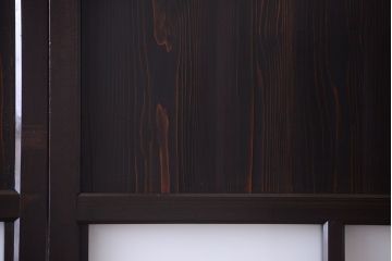 古民具・骨董 明治〜大正期　すりガラス帯の引き戸3枚セット(ガラス帯戸)