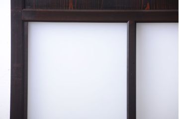 古民具・骨董 明治〜大正期　すりガラス帯の引き戸3枚セット(ガラス帯戸)