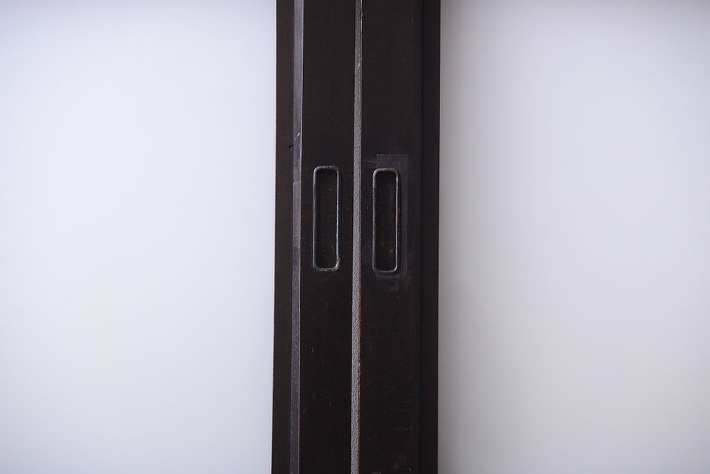 古民具・骨董 明治〜大正期　すりガラス帯の引き戸3枚セット(ガラス帯戸)