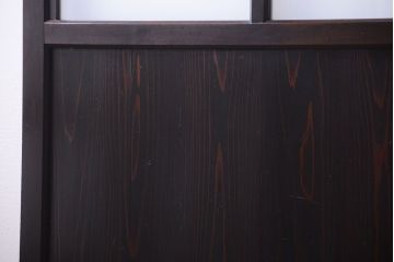 古民具・骨董 明治〜大正期　すりガラス帯の引き戸3枚セット(ガラス帯戸)