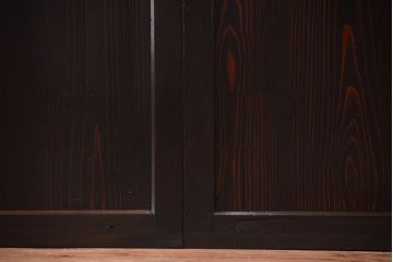 古民具・骨董 明治〜大正期　すりガラス帯の引き戸3枚セット(ガラス帯戸)