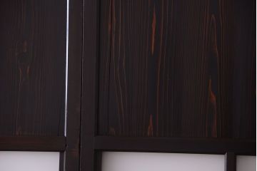 古民具・骨董 明治〜大正期　すりガラス帯の引き戸3枚セット(ガラス帯戸)