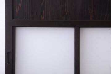 古民具・骨董 明治〜大正期　すりガラス帯の引き戸3枚セット(ガラス帯戸)