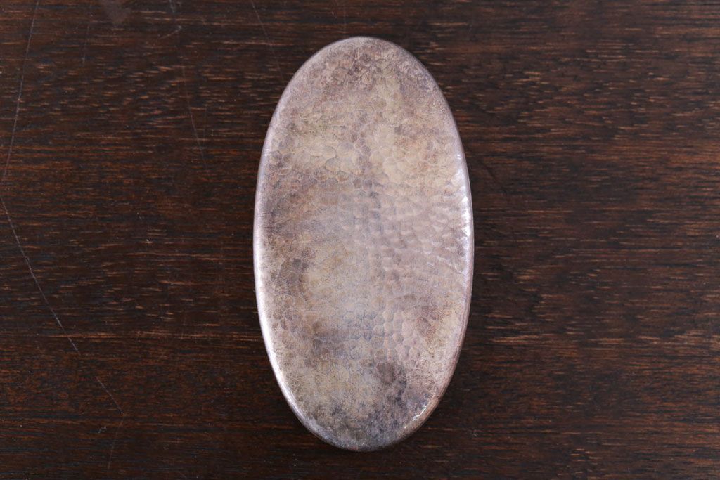 アンティーク雑貨　アンティーク 純銀 服部製 小判型小物入れ 71.5g