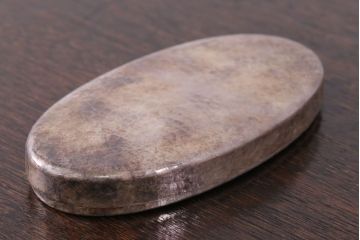 アンティーク雑貨　アンティーク 純銀 服部製 小判型小物入れ 71.5g