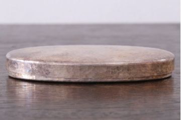 アンティーク雑貨　アンティーク 純銀 服部製 小判型小物入れ 71.5g
