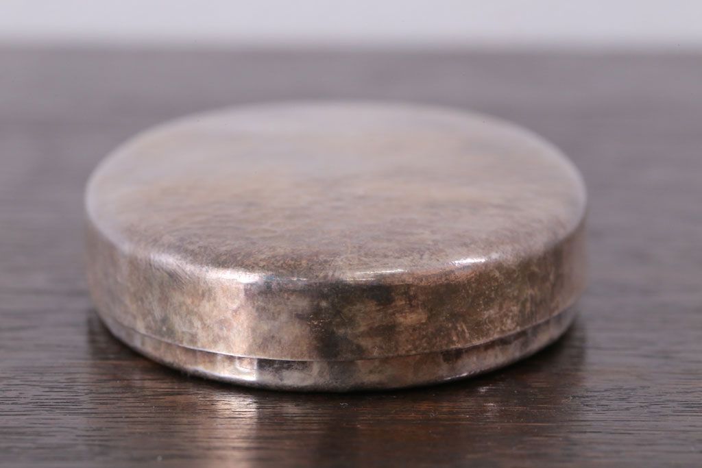 アンティーク雑貨　アンティーク 純銀 服部製 小判型小物入れ 71.5g