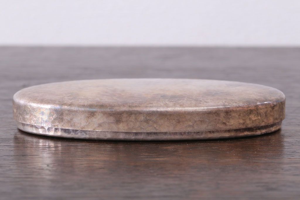 アンティーク雑貨　アンティーク 純銀 服部製 小判型小物入れ 71.5g