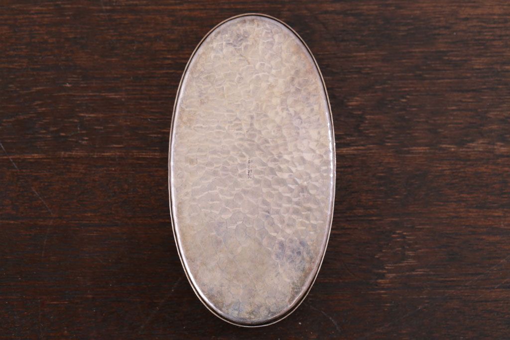 アンティーク雑貨　アンティーク 純銀 服部製 小判型小物入れ 71.5g