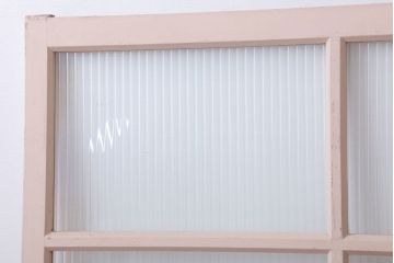 昭和レトロ　モールガラス入りの引き戸2枚セット(ガラス戸・窓)