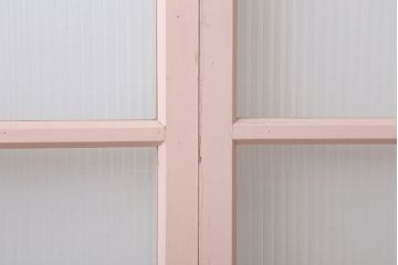 昭和レトロ　モールガラス入りの引き戸2枚セット(ガラス戸・窓)