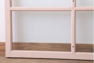 昭和レトロ　モールガラス入りの引き戸2枚セット(ガラス戸・窓)