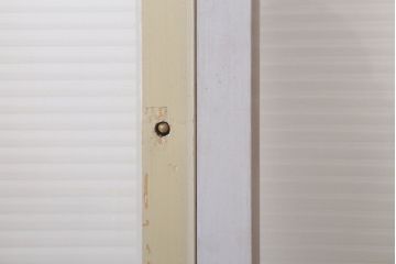 昭和レトロ　モールガラス入りの引き戸2枚セット(ガラス戸・窓)(3)