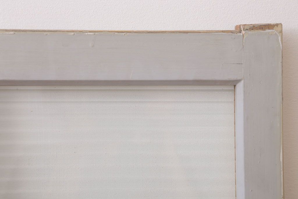 昭和レトロ　モールガラス入りの引き戸2枚セット(窓)