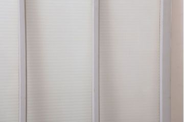 昭和レトロ　モールガラス入りの引き戸2枚セット(窓)