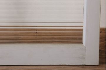 昭和レトロ　モールガラス入りの引き戸2枚セット(窓)