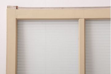 昭和レトロ　モールガラス入りの引き戸2枚セット(窓)