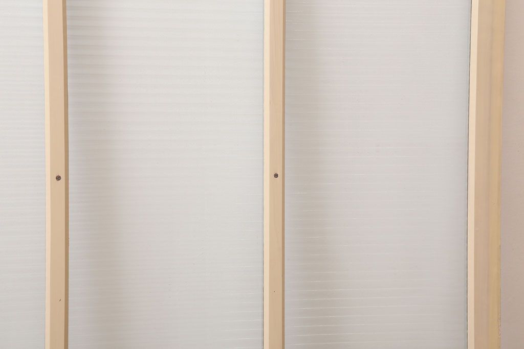 昭和レトロ　モールガラス入りの引き戸2枚セット(窓)