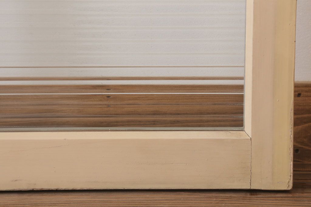 昭和レトロ　モールガラス入りの引き戸2枚セット(窓)