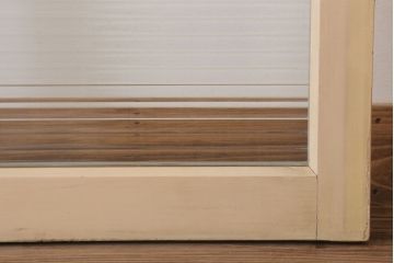 昭和レトロ　モールガラス入りの引き戸2枚セット(窓)