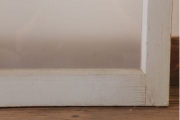 昭和レトロ　すりガラス入りの引き戸2枚セット(窓)